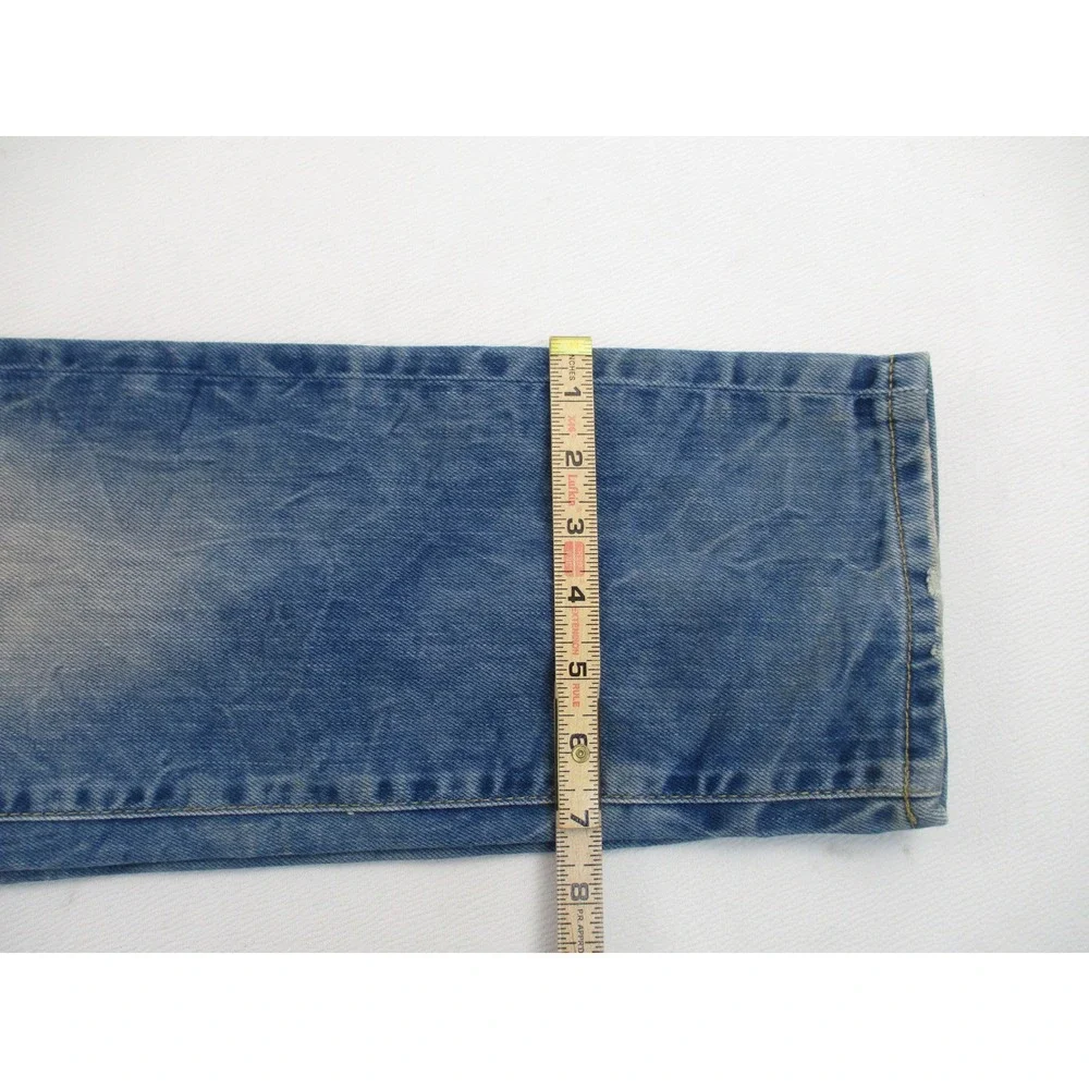 Antony Morato Jeans Mens 30 Blue Gold Denim Slim Fit Light Wash Distressed Vtg